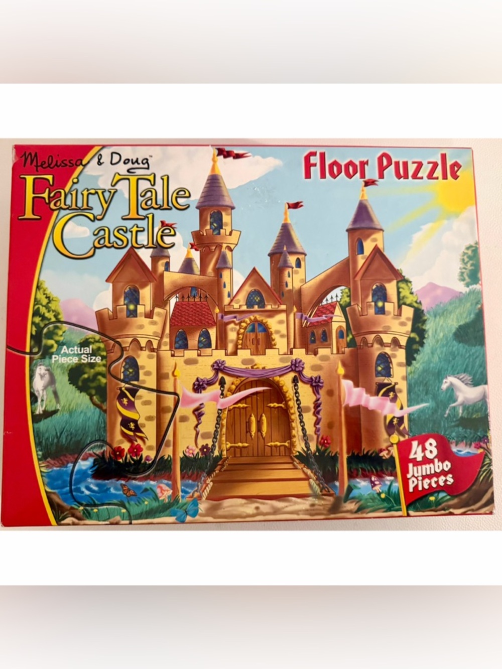 Melissa & Doug Fairy Tale Castle Floor Puzzle 48 Pieces Jumbo 2x3 Ft Kids Toy
